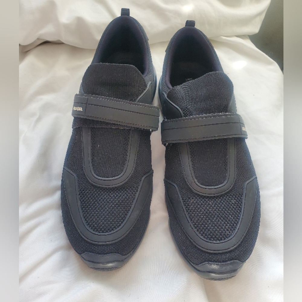 Prada Cloudbust Velcro Strap Shoes Black